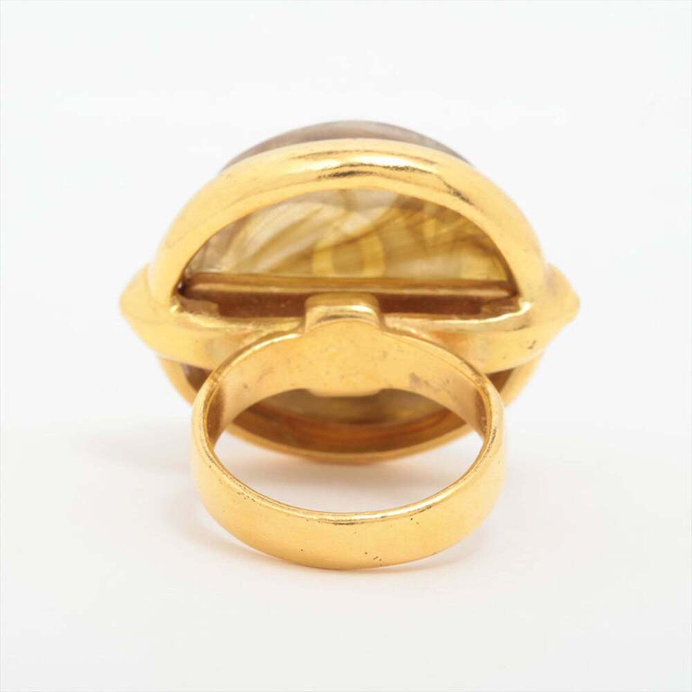 Chanel Authentic Brown Logo Ring - image 2